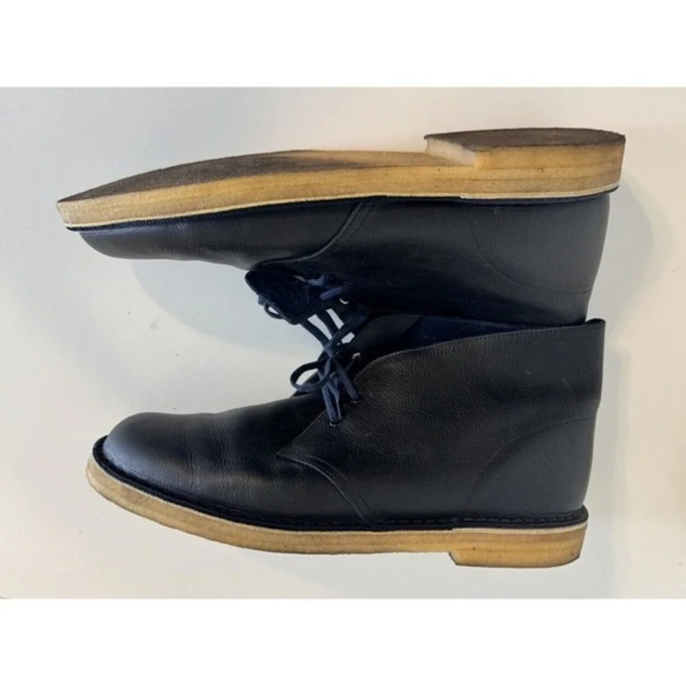 Clarks Originals‎ Desert Boot Navy Tumble Leather Chukka Mens 13 M Vintage 48-10